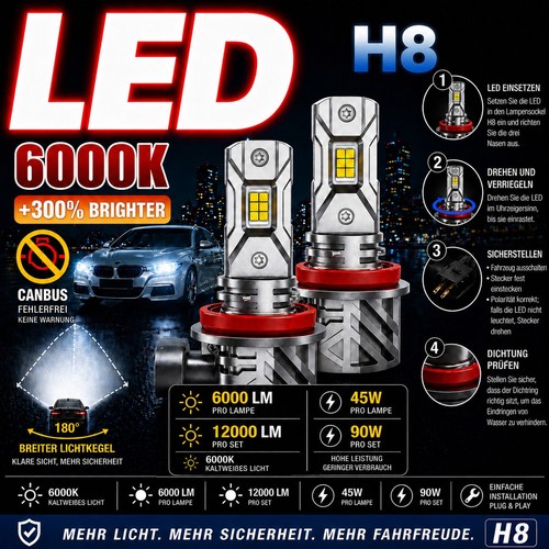 Mit zulassung 6000 45w - h8,