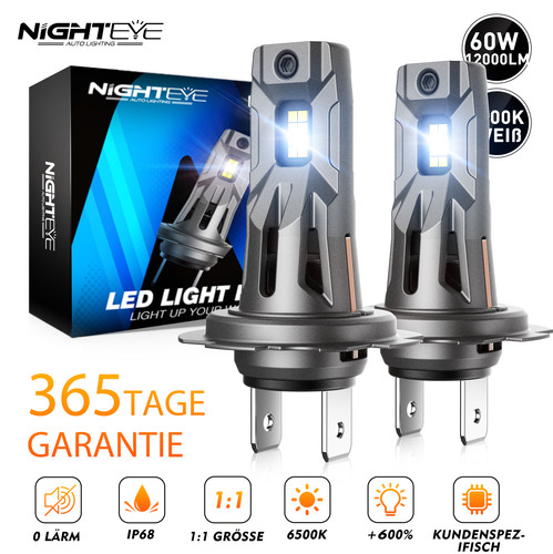 Paar led 60w 12000lm - paar, h7